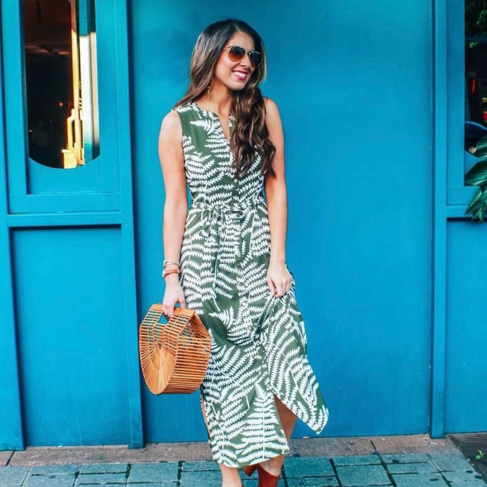 Botanical Maxi Shirtdress